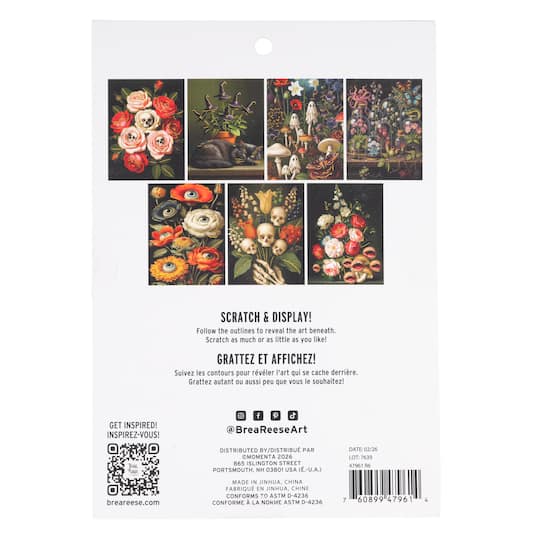 Brea Reese® 6" x 8" Witch Garden Scratch Art Paper Pad